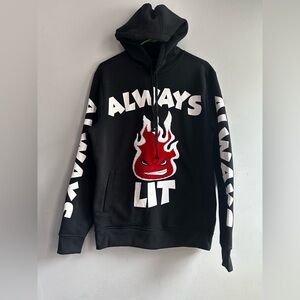 Always Lit Black Graphic Hoodie